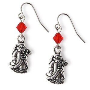 Santa Claus Earrings Christmas Holiday Earrings Womens Handmade in USA